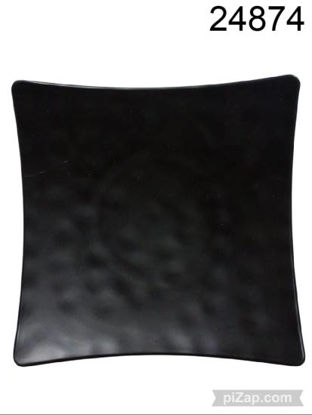 Imagen de PLATO CUADRADO MELAMINA NEGRO 20CM 7.25